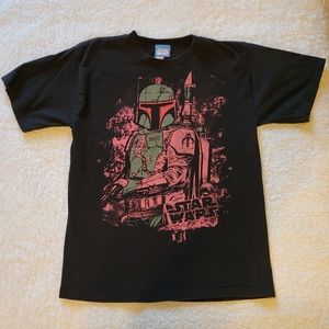 Boy's Size 18 Star Wars Boba Fett Tee Men's Medium